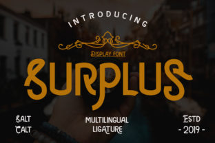 Surplus: A Vintage Display Font for Editorial Storytelling